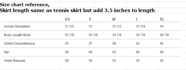 Athletic Dress Specs